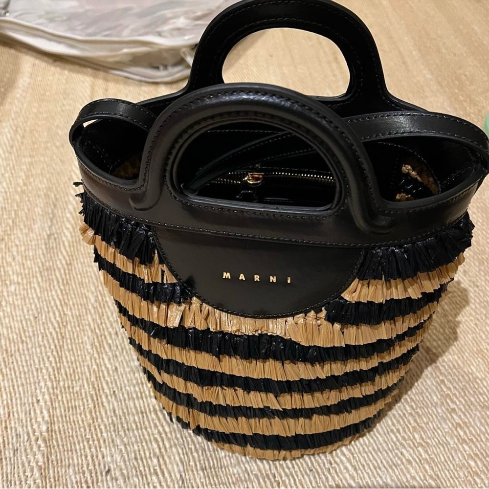 Marni Black Tropicalia Bucket Bag